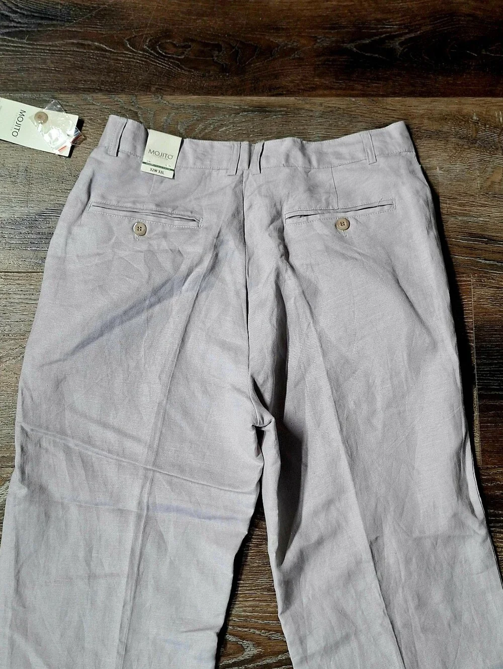 Mojito Collection Flat Front Linen Blend Dress Pant, 29 X32, RN#109783, NWT